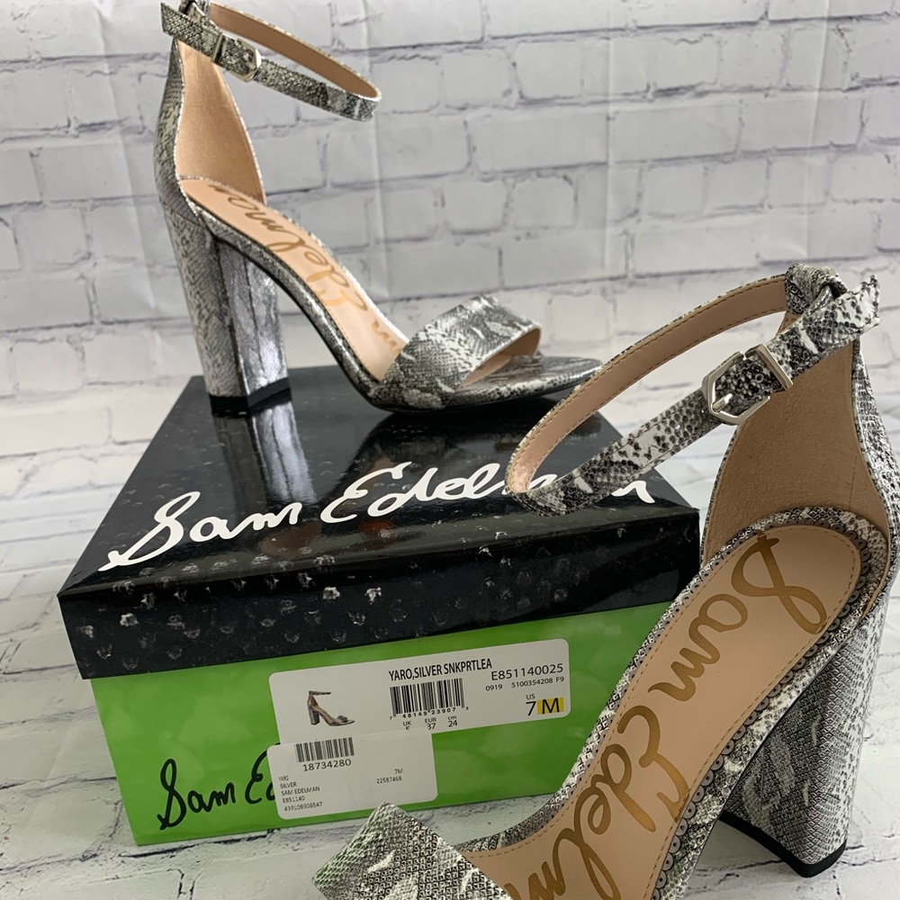 SAM EDELMAN yaro block heel sandal 🆕 - Picture 2 of 8